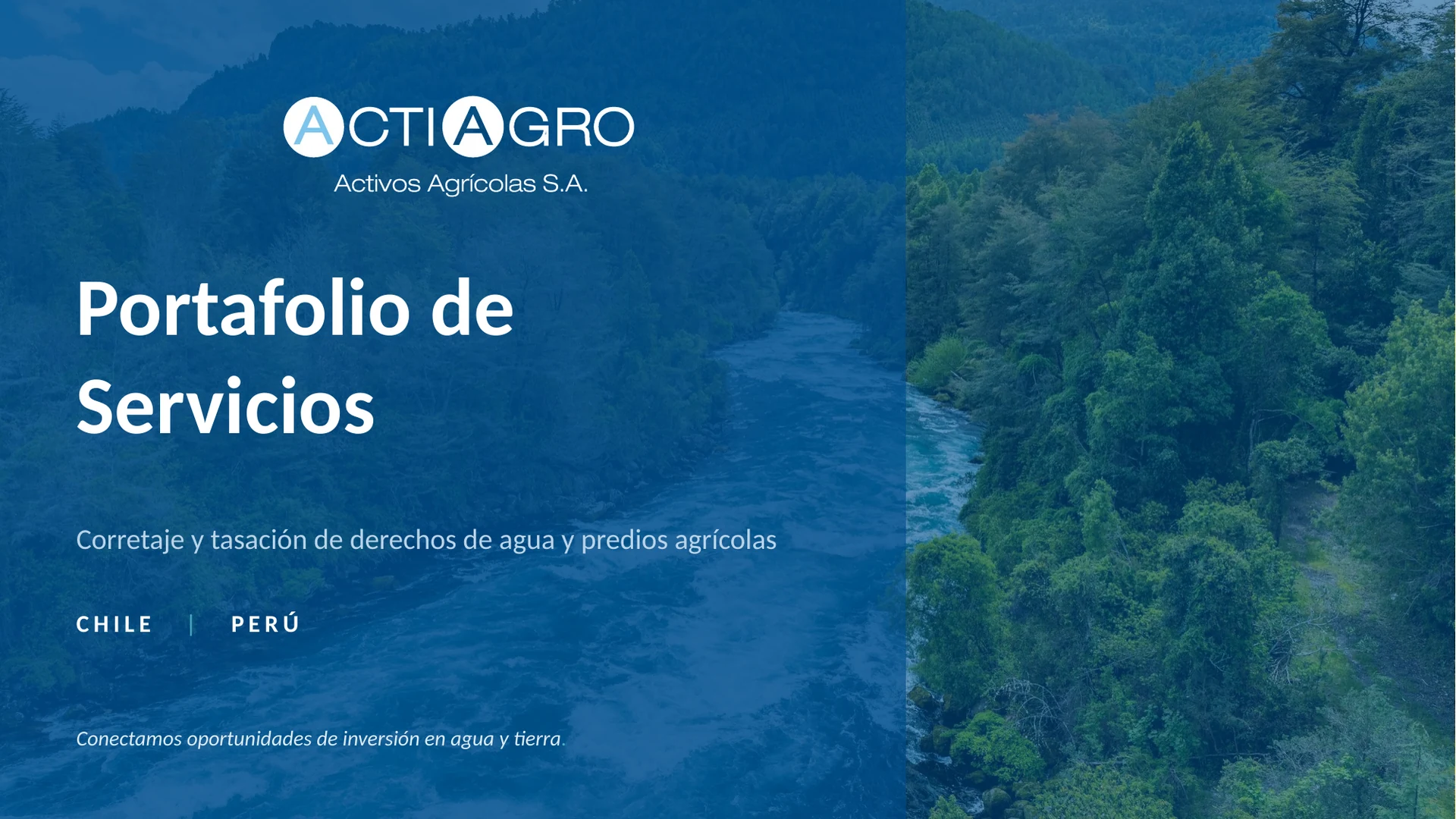 Portafolio de Servicios Actiagro — lámina 1 de 14